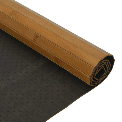 Rug Square Brown 100x100 cm Bamboo