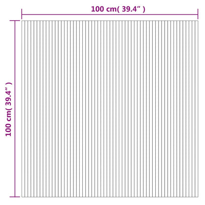 Rug Square Grey 100x100 cm Bamboo