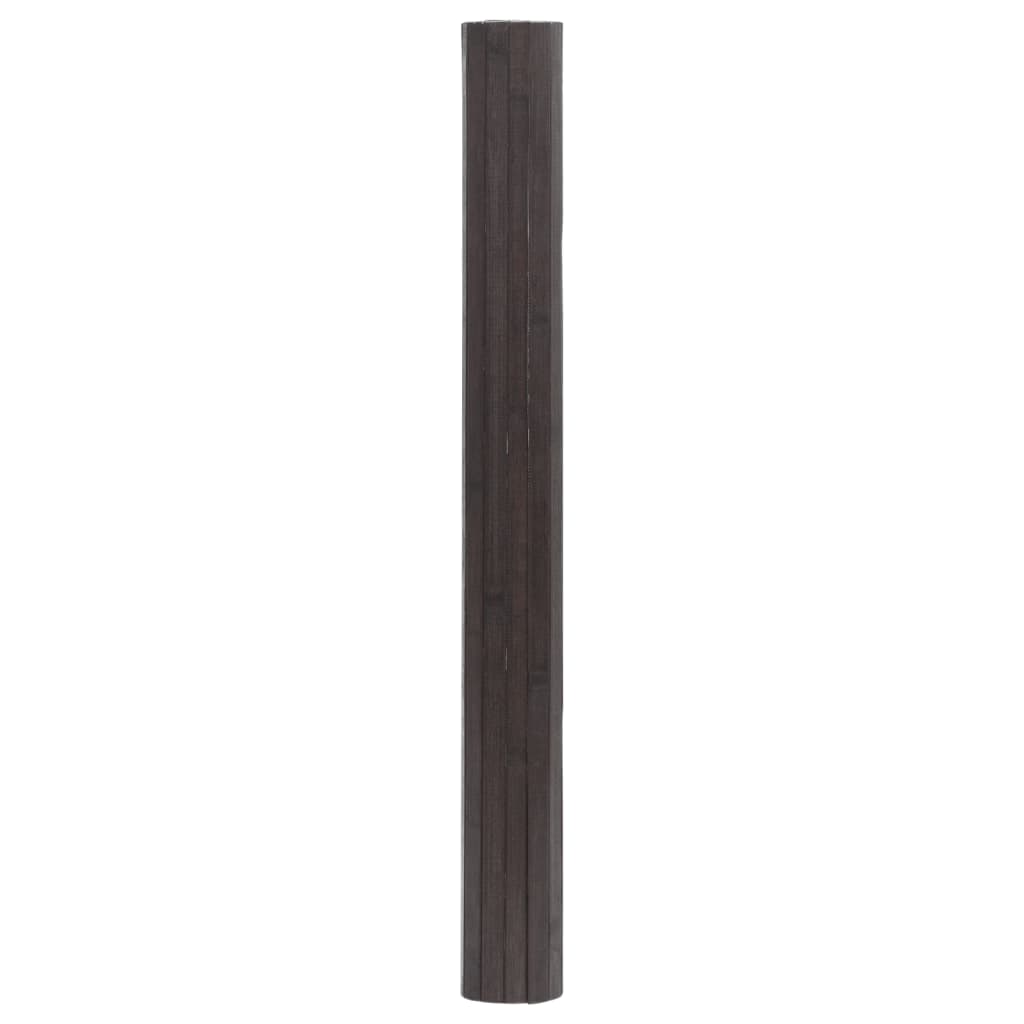 Rug Square Dark Brown 100x100 cm Bamboo
