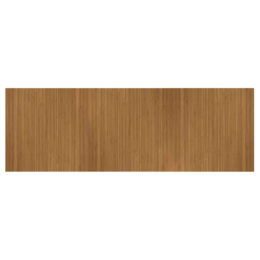 Rug Rectangular Brown 100x300 cm Bamboo