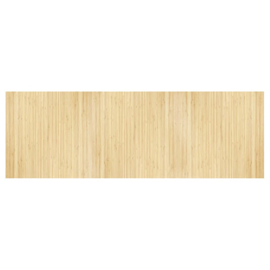 Rug Rectangular Light Nature 100x300 cm Bamboo
