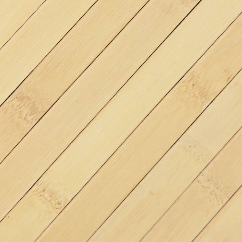 Rug Rectangular Light Nature 100x300 cm Bamboo
