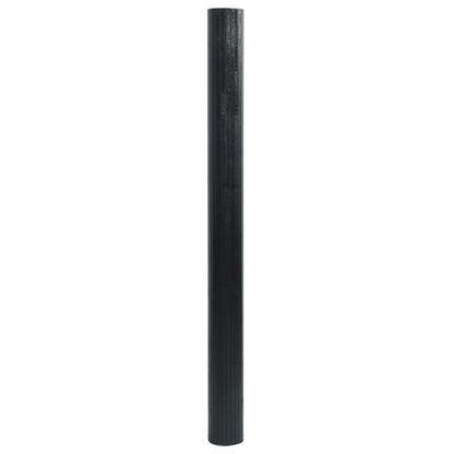 Rug Rectangular Black 100x400 cm Bamboo