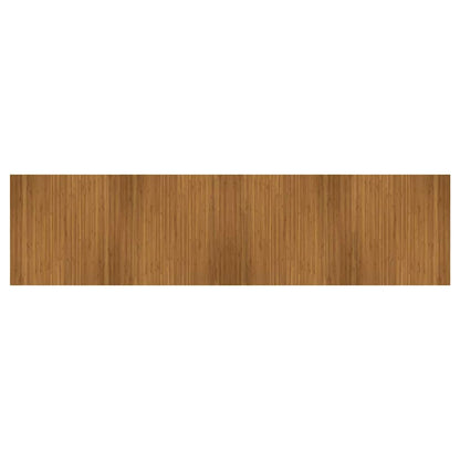 Rug Rectangular Brown 100x400 cm Bamboo