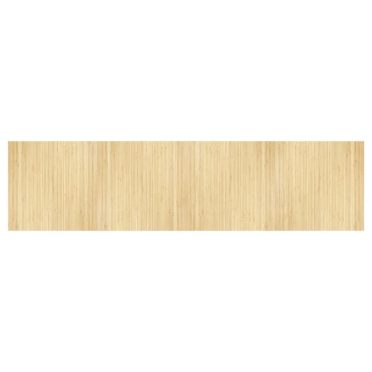 Rug Rectangular Light Nature 100x400 cm Bamboo