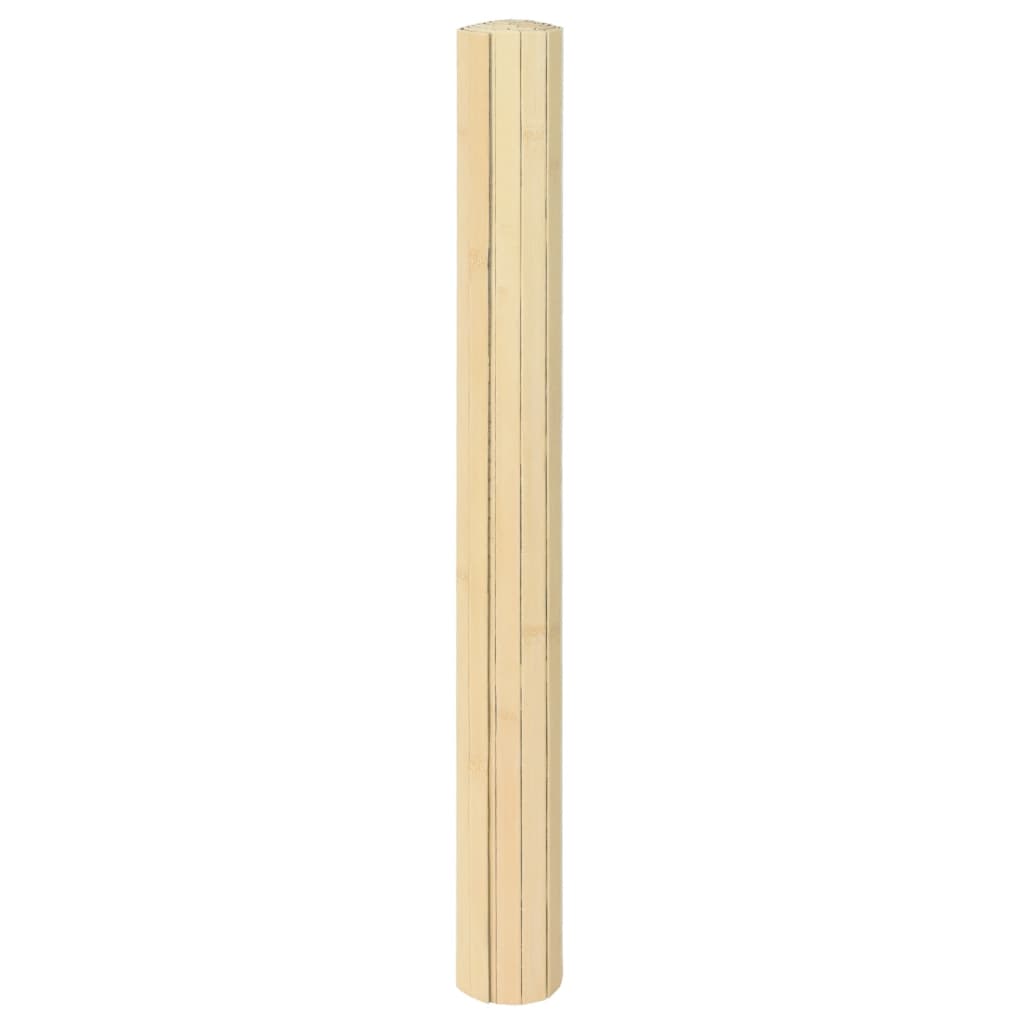 Rug Rectangular Light Nature 100x400 cm Bamboo