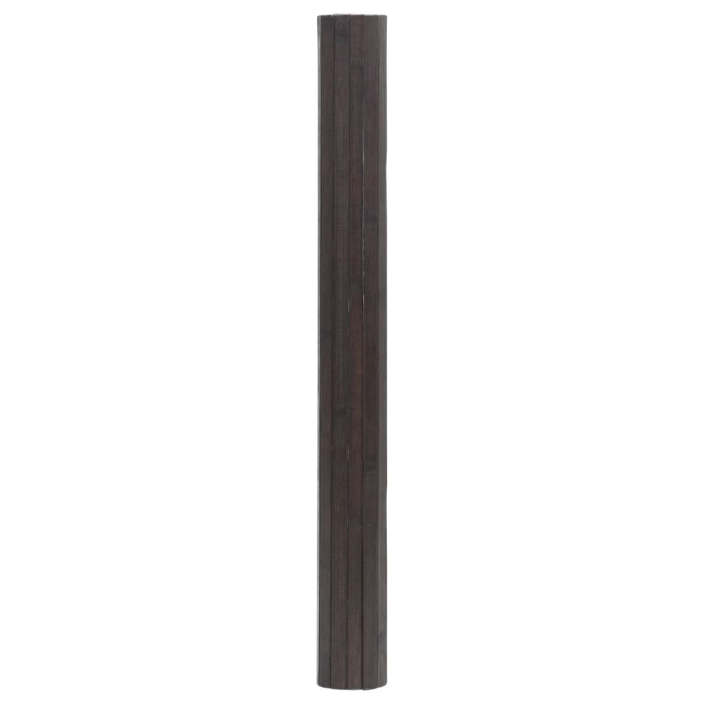 Rug Rectangular Dark Brown 100x400 cm Bamboo