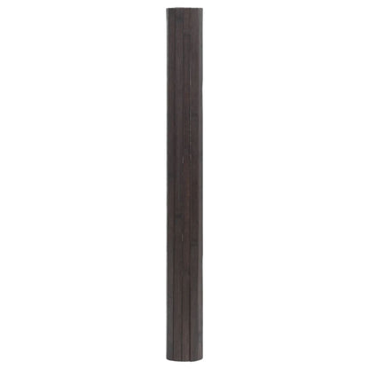 Rug Rectangular Dark Brown 100x400 cm Bamboo