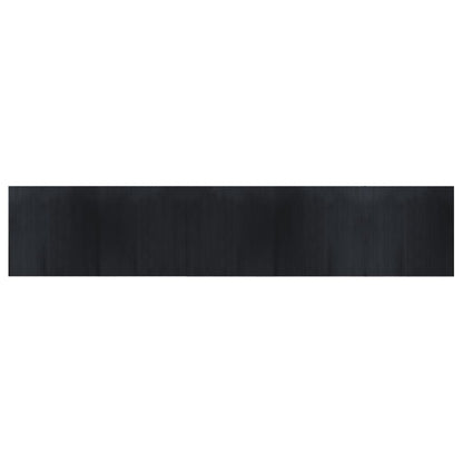 Rug Rectangular Black 100x500 cm Bamboo
