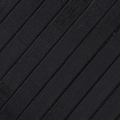 Rug Rectangular Black 100x500 cm Bamboo