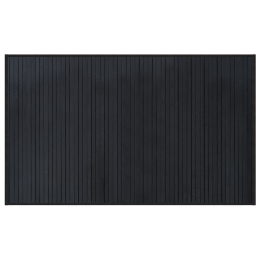 Rug Rectangular Black 60x100 cm Bamboo