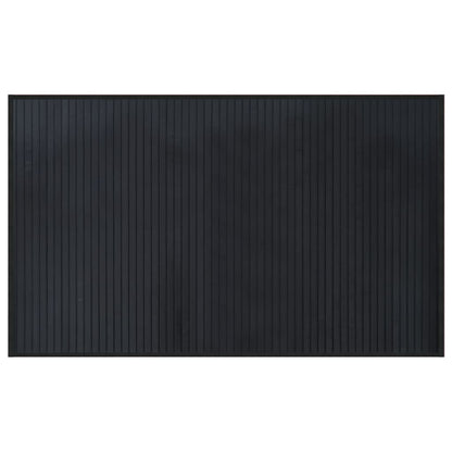 Rug Rectangular Black 60x100 cm Bamboo
