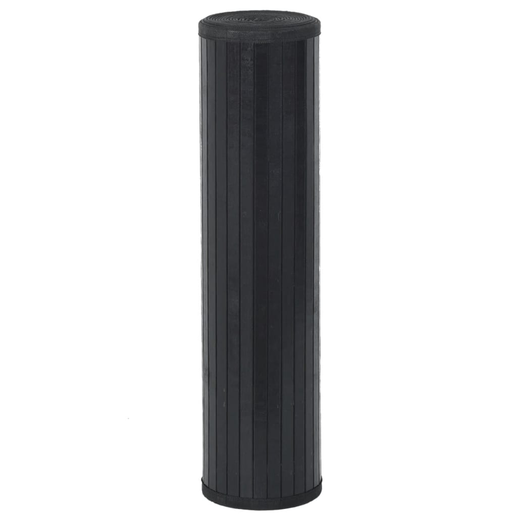 Rug Rectangular Black 60x100 cm Bamboo