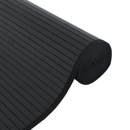 Rug Rectangular Black 60x100 cm Bamboo