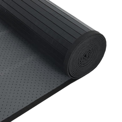 Rug Rectangular Black 60x100 cm Bamboo