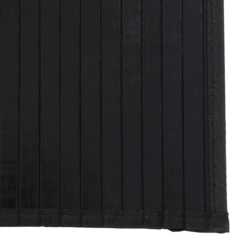 Rug Rectangular Black 60x100 cm Bamboo