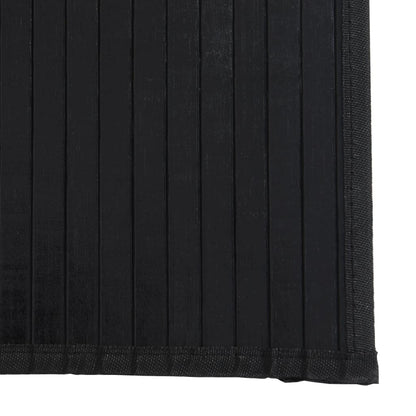 Rug Rectangular Black 60x100 cm Bamboo