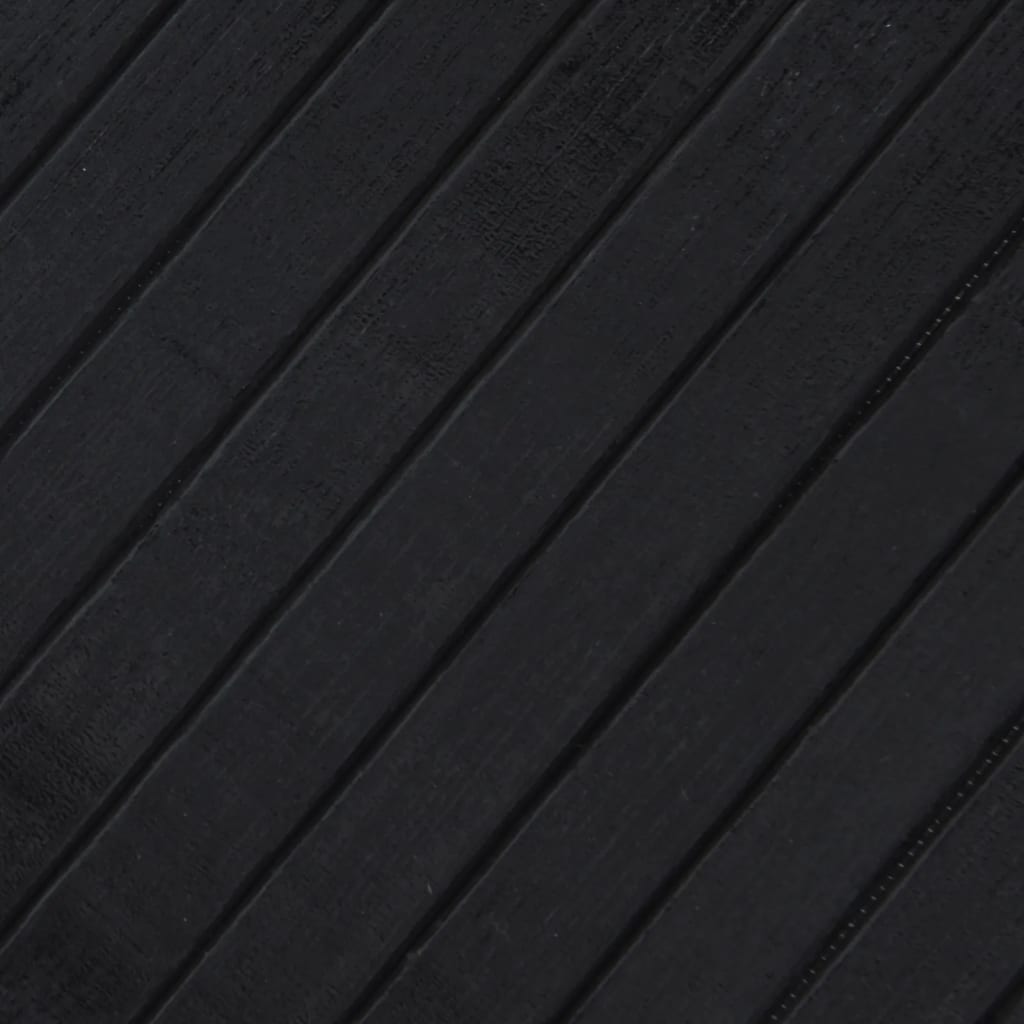 Rug Rectangular Black 60x100 cm Bamboo