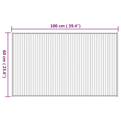 Rug Rectangular Natural 60x100 cm Bamboo