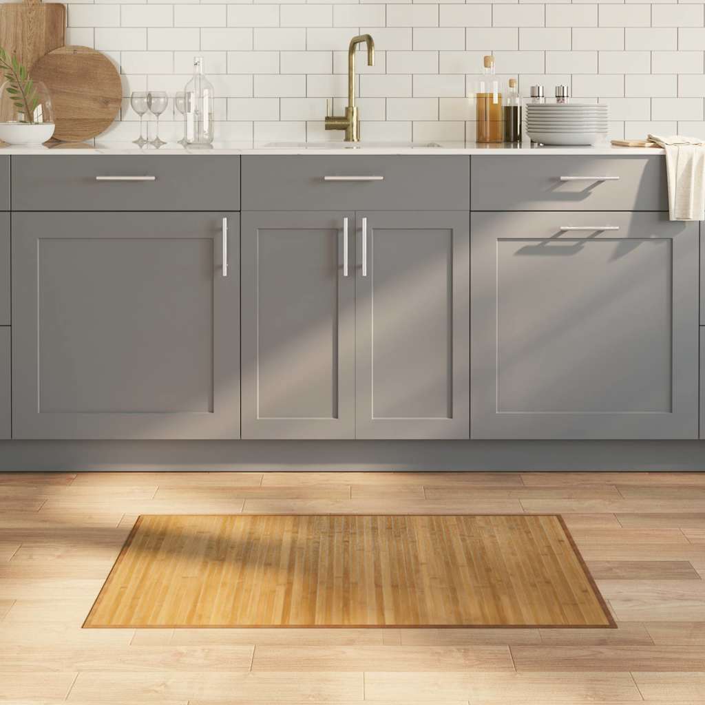 Rug Rectangular Natural 60x100 cm Bamboo