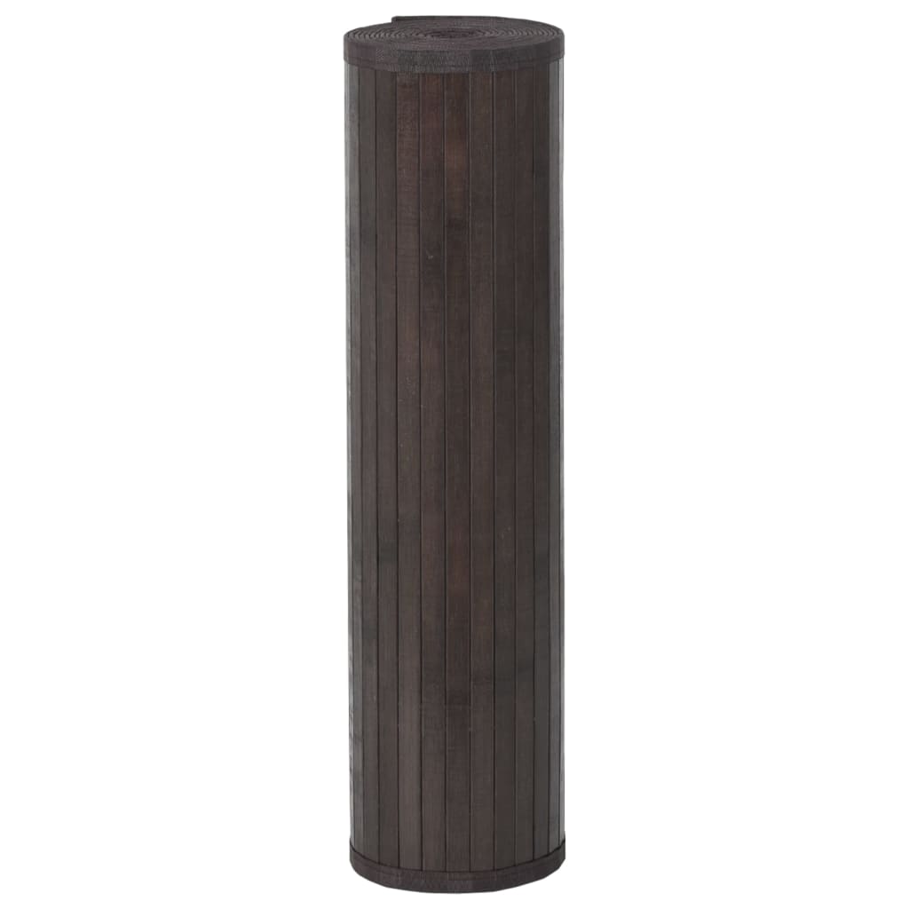 Rug Rectangular Dark Brown60x100 cm Bamboo