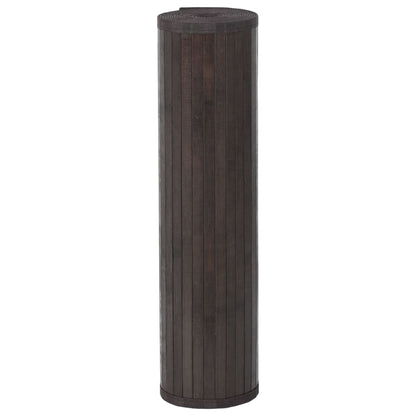 Rug Rectangular Dark Brown60x100 cm Bamboo