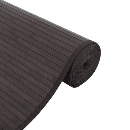 Rug Rectangular Dark Brown60x100 cm Bamboo