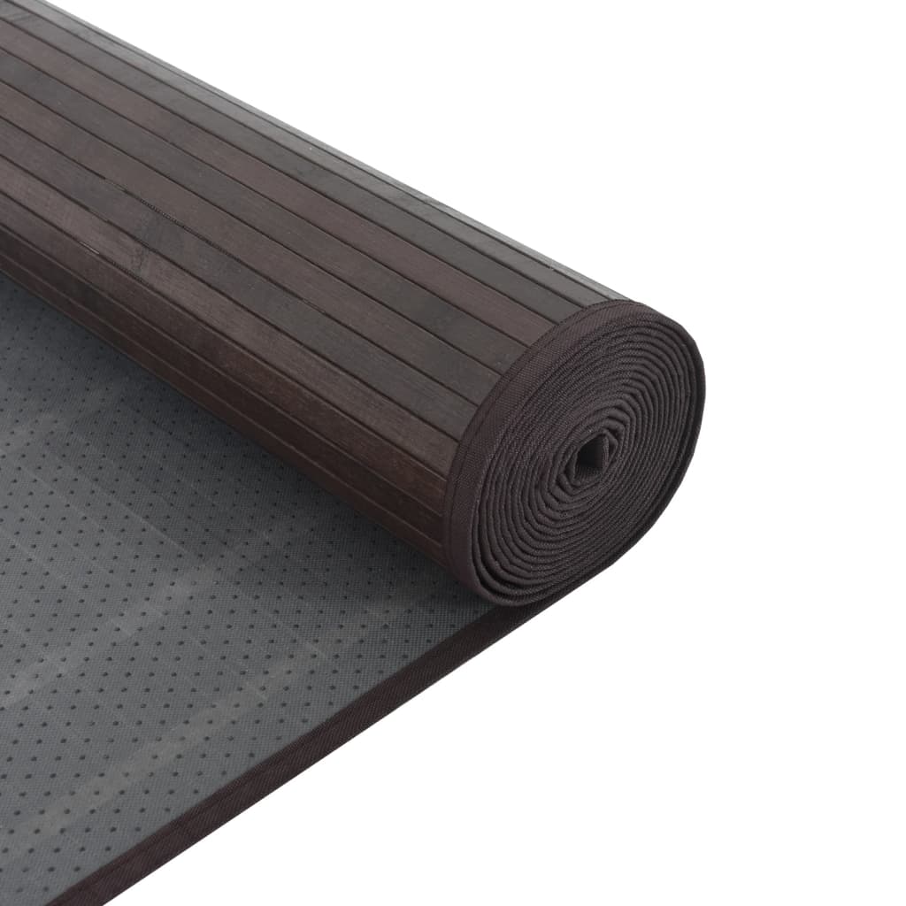 Rug Rectangular Dark Brown60x100 cm Bamboo