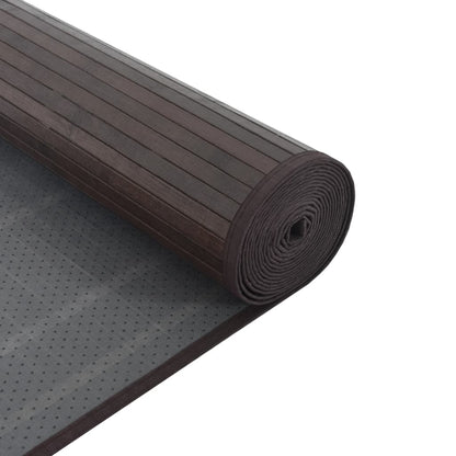 Rug Rectangular Dark Brown60x100 cm Bamboo