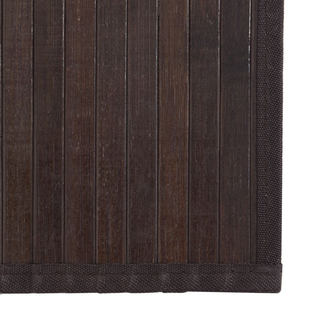 Rug Rectangular Dark Brown60x100 cm Bamboo