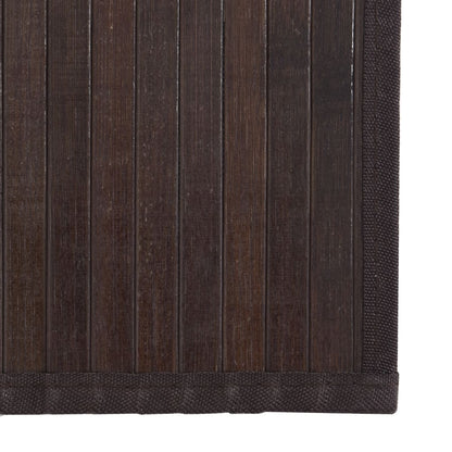 Rug Rectangular Dark Brown60x100 cm Bamboo