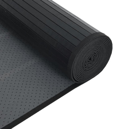 Rug Rectangular Black60x200 cm Bamboo