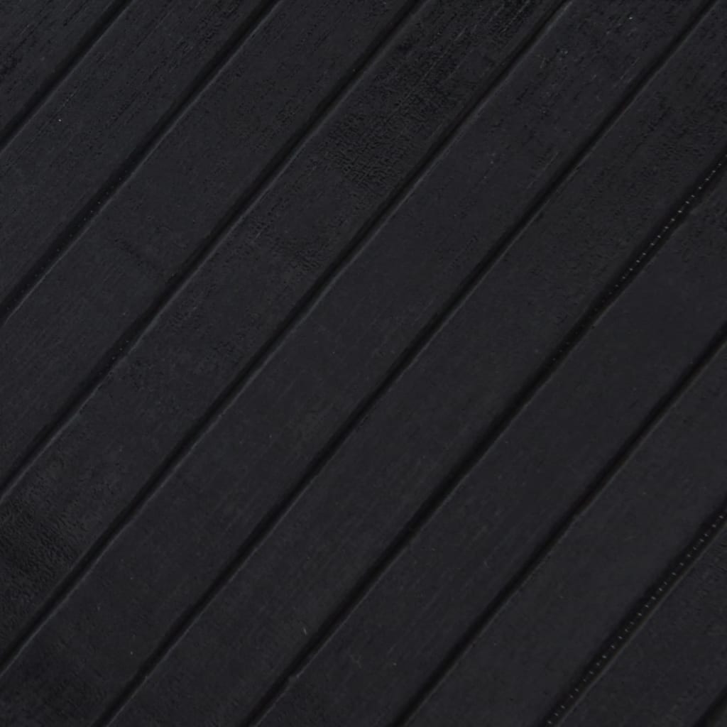 Rug Rectangular Black60x200 cm Bamboo