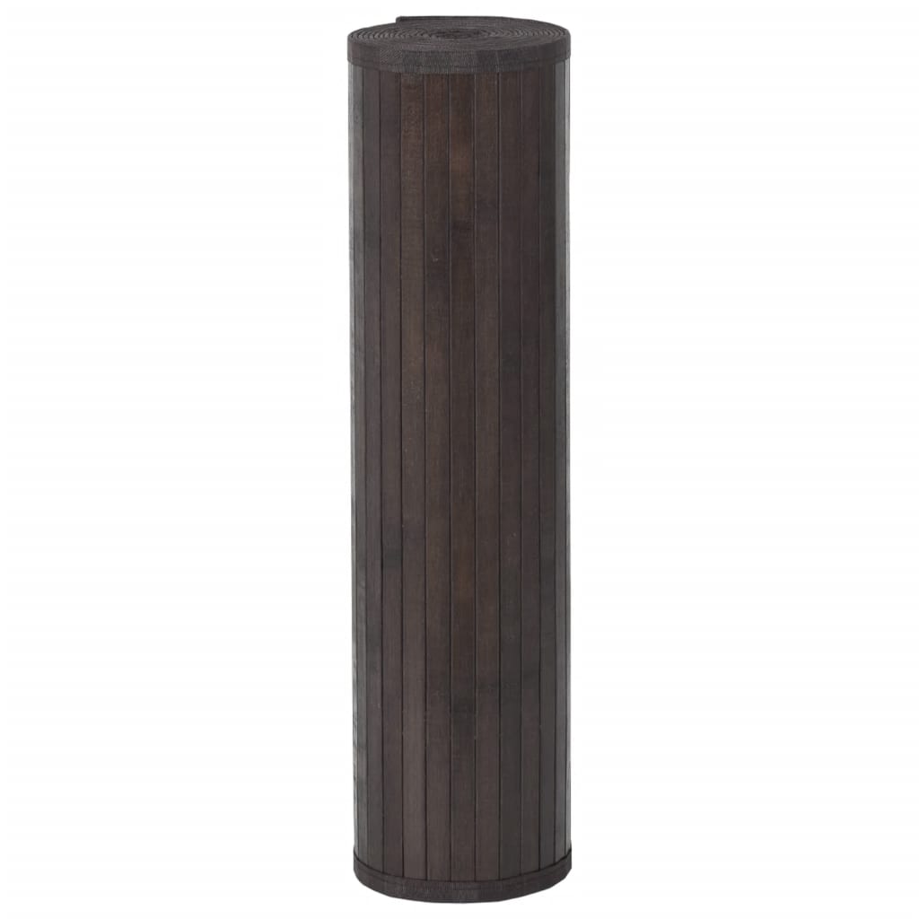 Rug Rectangular Dark Brown60x200 cm Bamboo