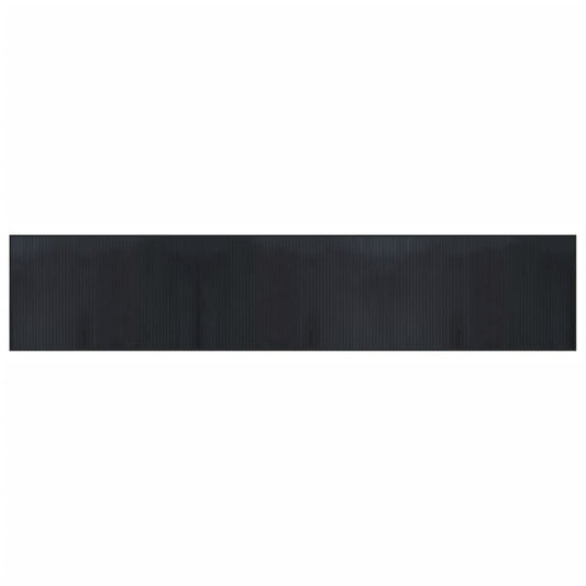 Rug Rectangular Black60x300 cm Bamboo