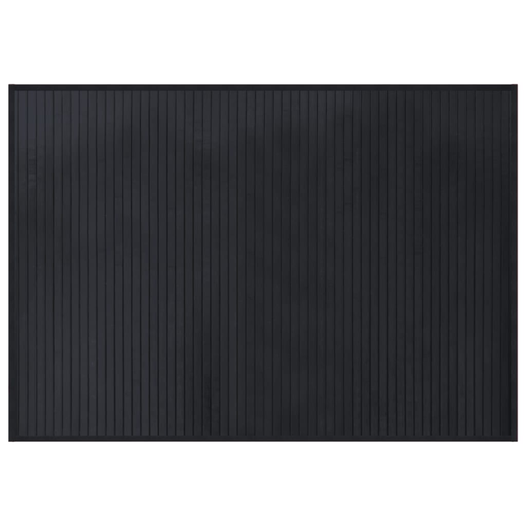 Rug Rectangular Black 70x100 cm Bamboo