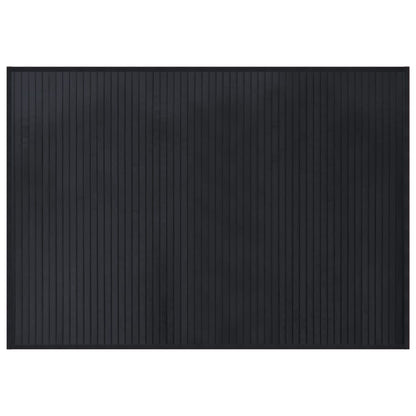 Rug Rectangular Black 70x100 cm Bamboo