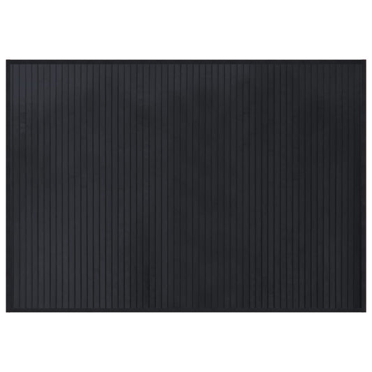 Rug Rectangular Black 70x100 cm Bamboo