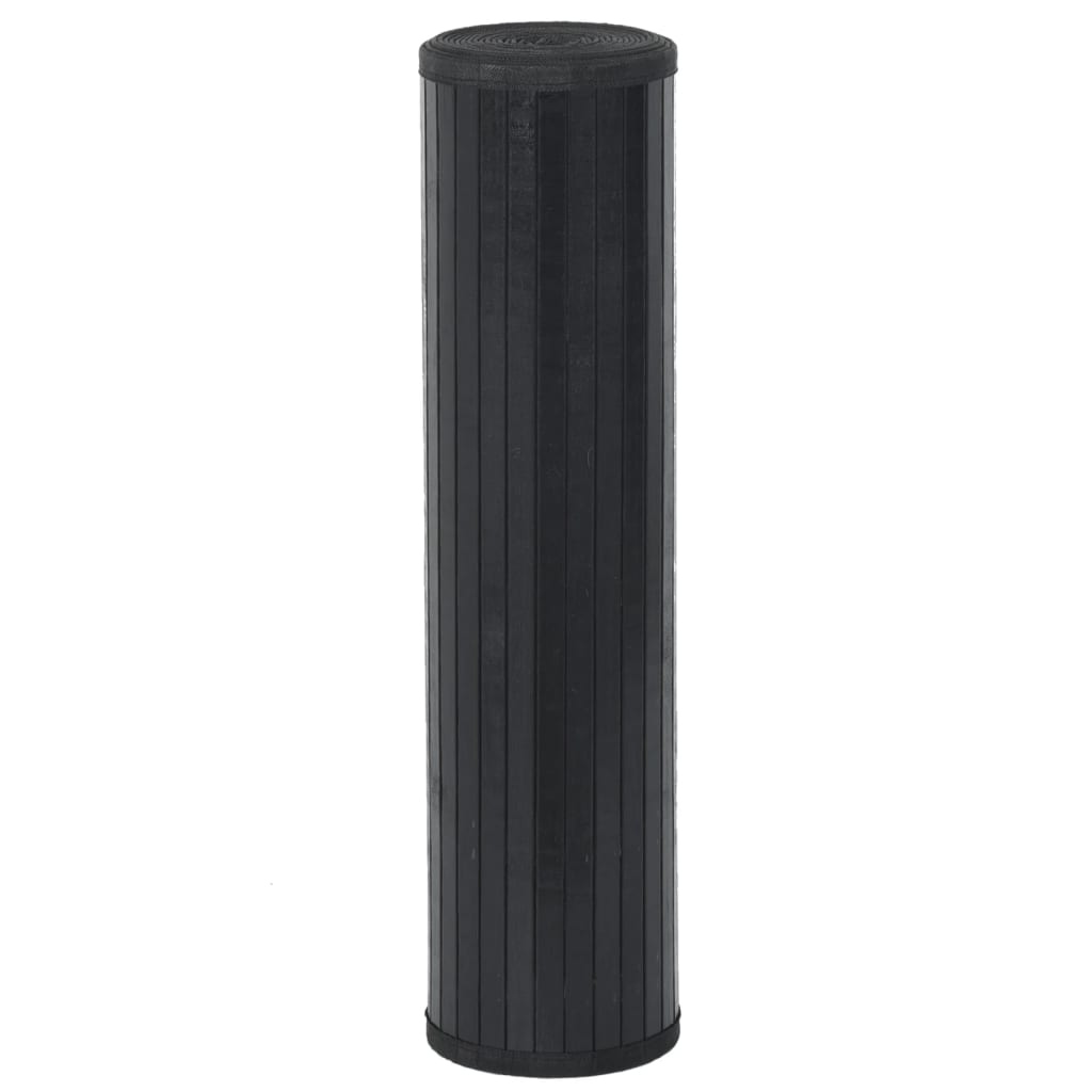 Rug Rectangular Black 70x100 cm Bamboo