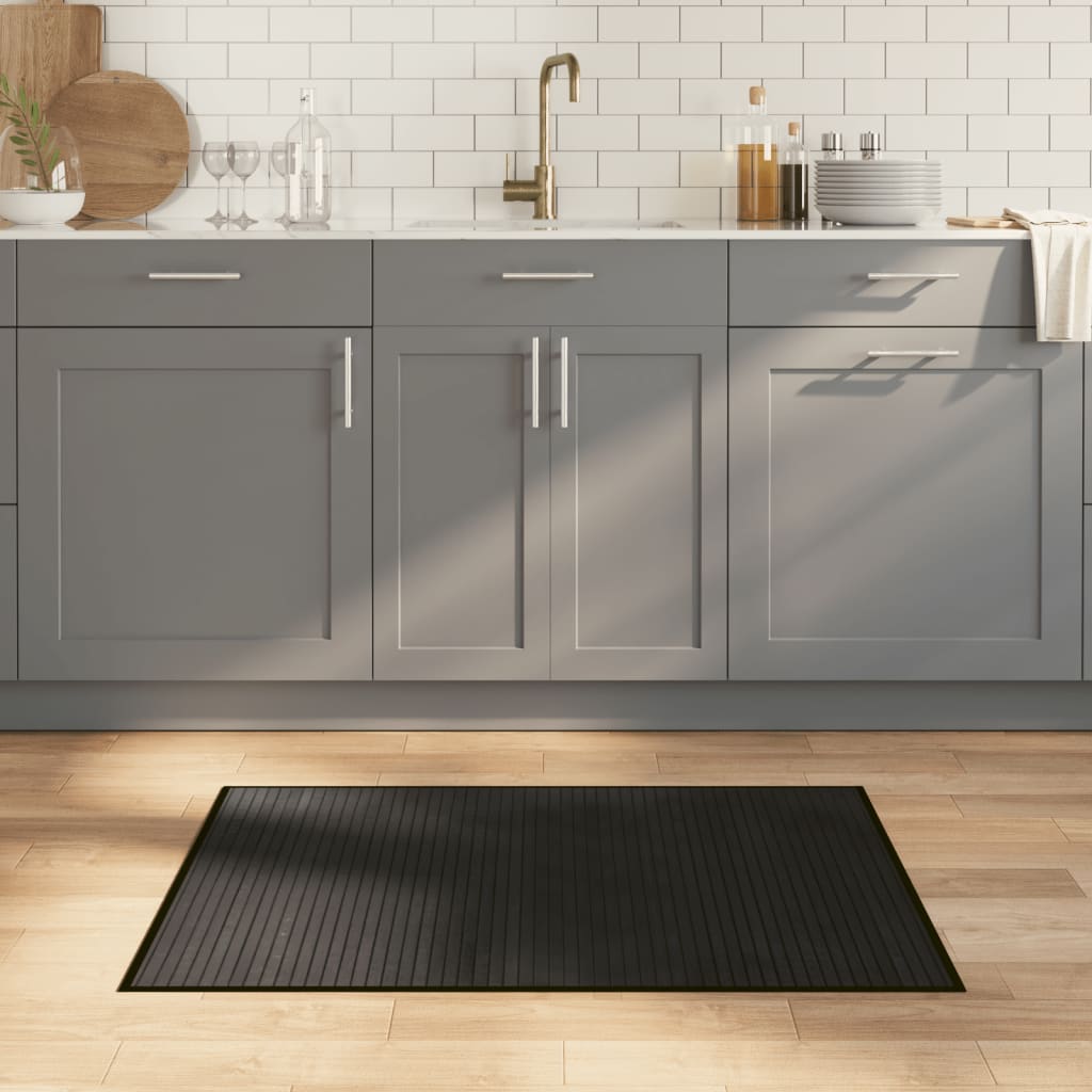 Rug Rectangular Black 70x100 cm Bamboo