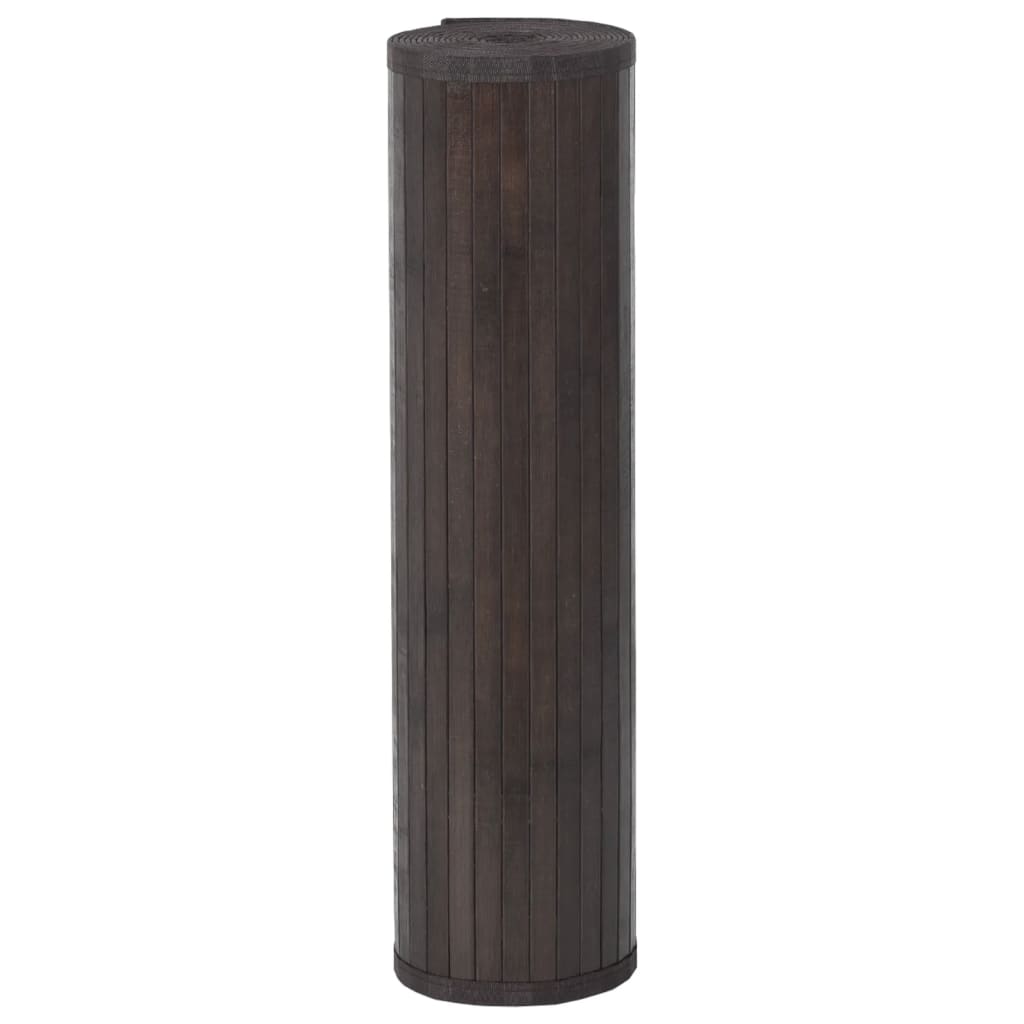 Rug Rectangular Dark Brown70x100 cm Bamboo