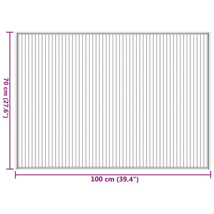 Rug Rectangular Dark Brown70x100 cm Bamboo