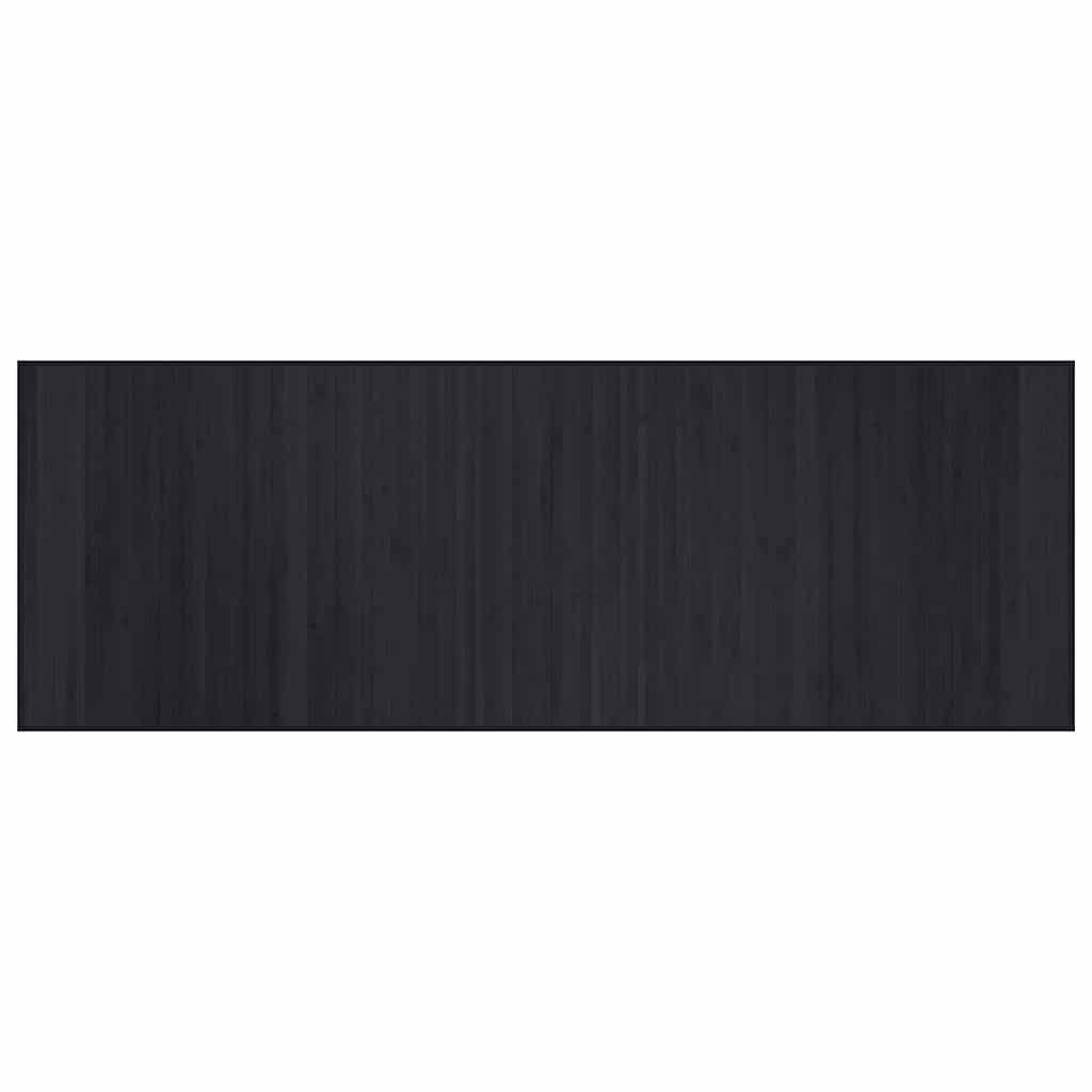 Rug Rectangular Black70x200 cm Bamboo