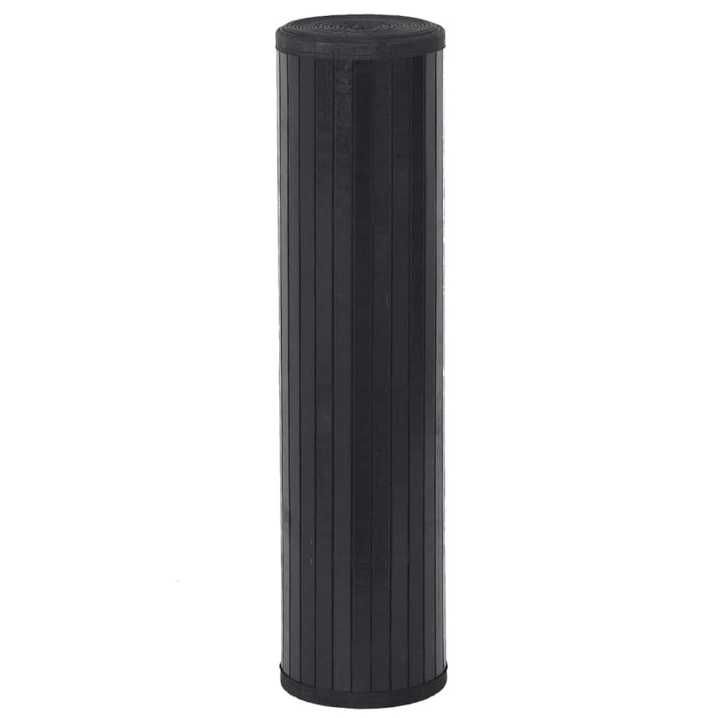 Rug Rectangular Black70x200 cm Bamboo