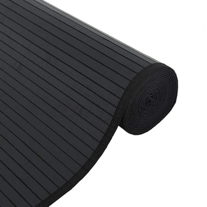Rug Rectangular Black70x200 cm Bamboo