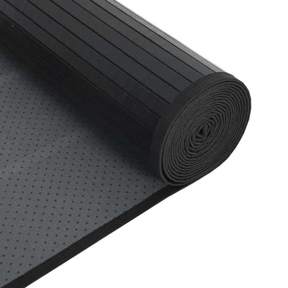Rug Rectangular Black70x200 cm Bamboo