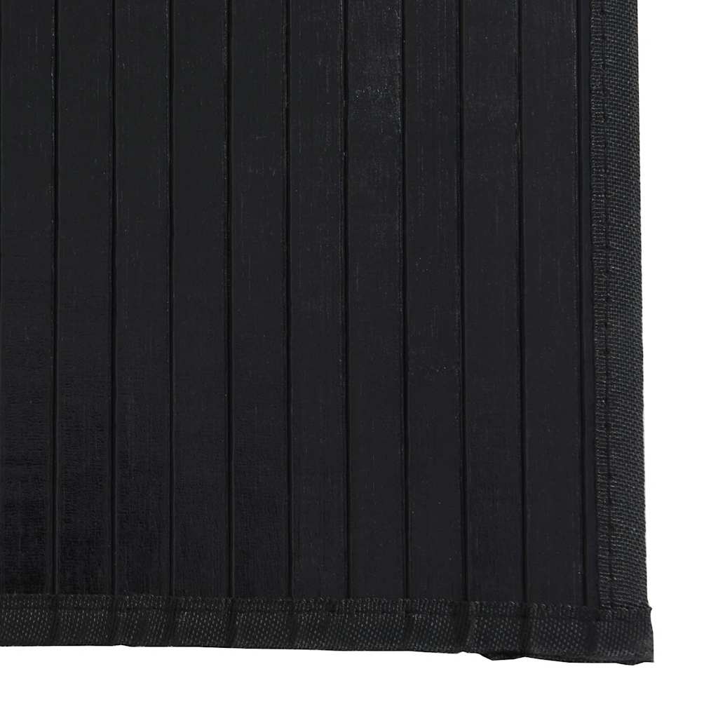 Rug Rectangular Black70x200 cm Bamboo