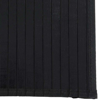 Rug Rectangular Black70x200 cm Bamboo
