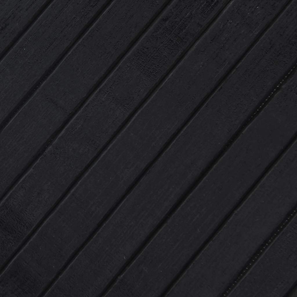 Rug Rectangular Black70x200 cm Bamboo