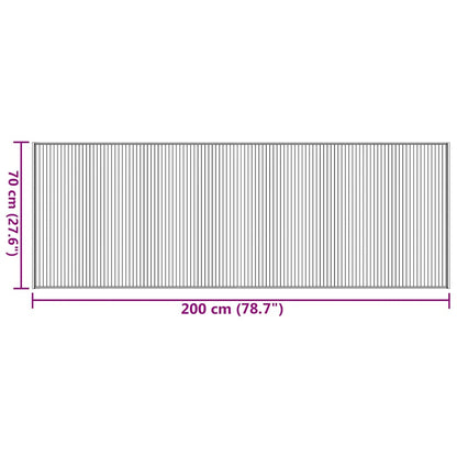 Rug Rectangular Brown70x200 cm Bamboo